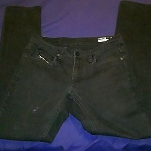 MEN'S EMPYRE DISTRESSED BLK JEANS WAIST 28